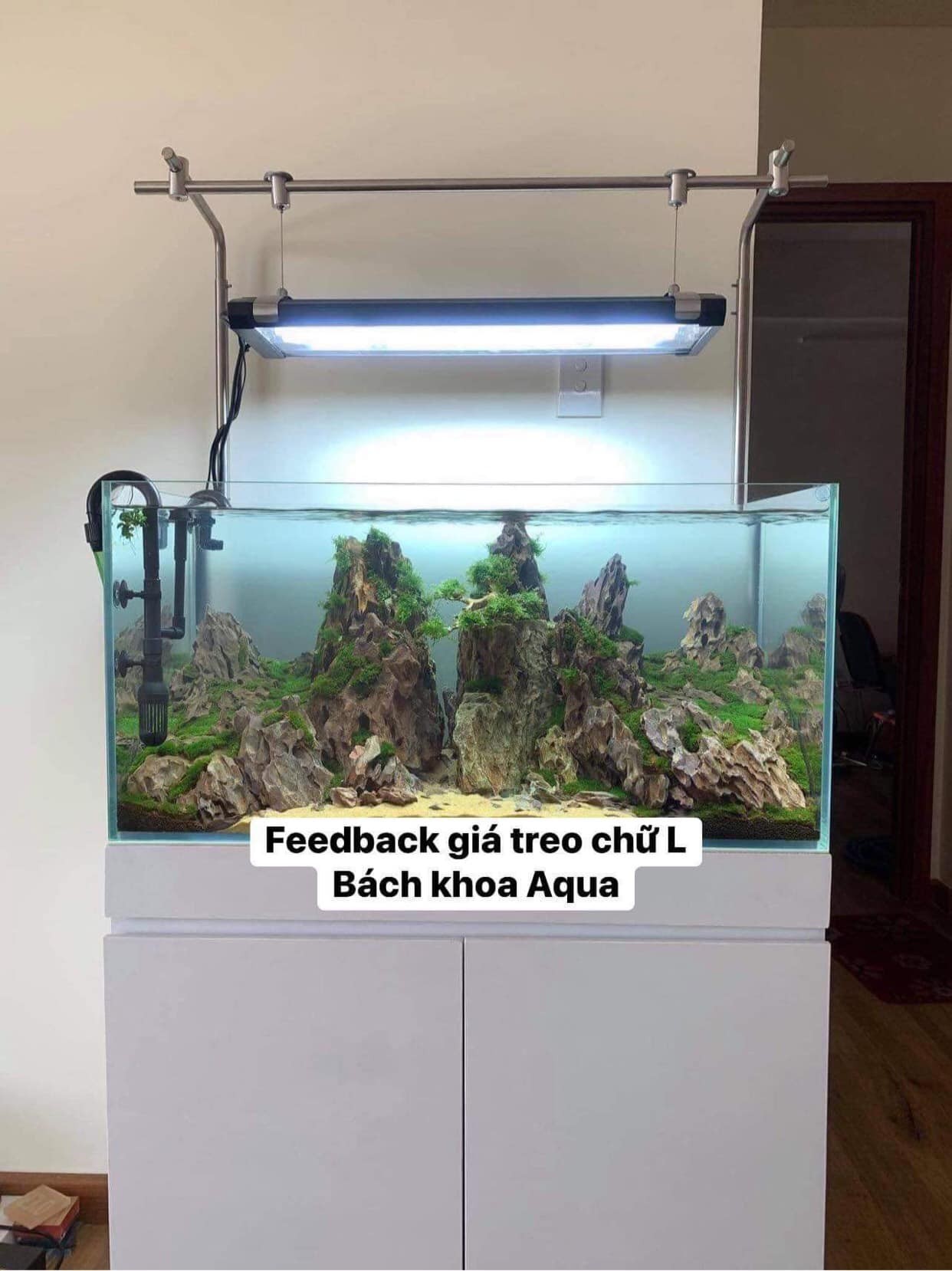 Giá treo đèn Inox chữ L (kẹp sau) và chữ U (kẹp ngang) bể